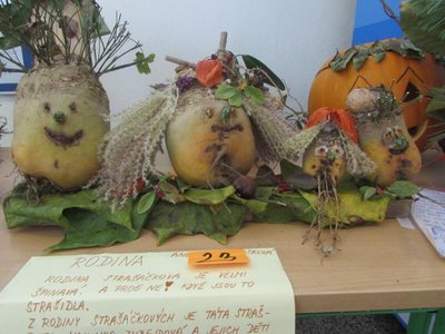 Výstava a soutěž o nejhezčí podzimní strašidlo z přírodnin (20.10.2015)