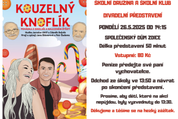 Hudební divadelní představení "KOUZELNÝ KNOFLÍK" 26.5.2025