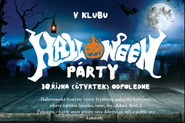 Halloween párty ve školním klubu 30.10.2025 (ve čtvrtek)